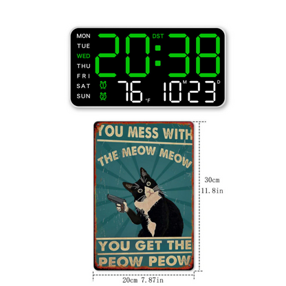 🥳2026 HOT SALE🥳💞50K+ SOLD!💥🕒 ❤️Crystal Clear Time, Modern Nordic Style. Large LED Digital Wall Clock – 50% OFF! 🏠🌟