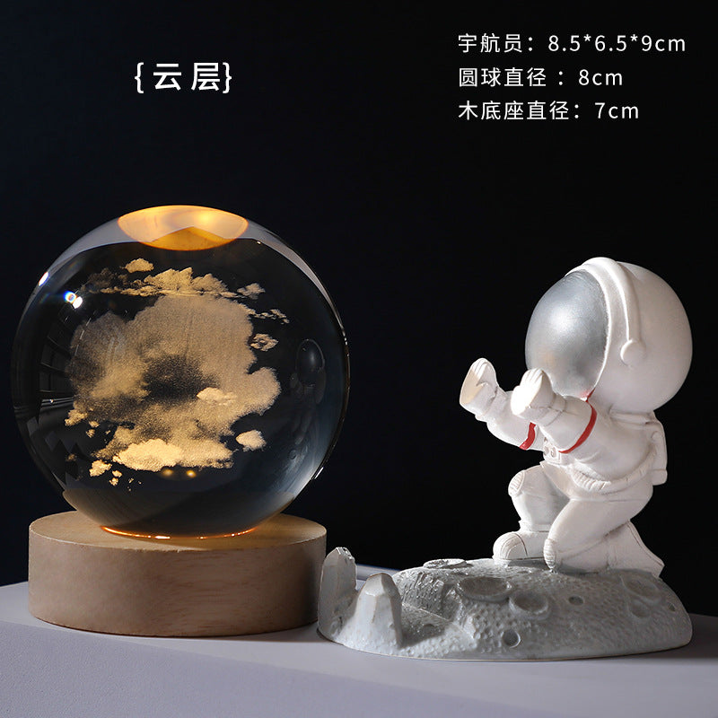 🥳2026 HOT SALE🥳💞50K+ SOLD!💫🌌 Bring the Galaxy into Your Room. 3D Crystal Ball Night Light – 50% OFF! ✨🌙