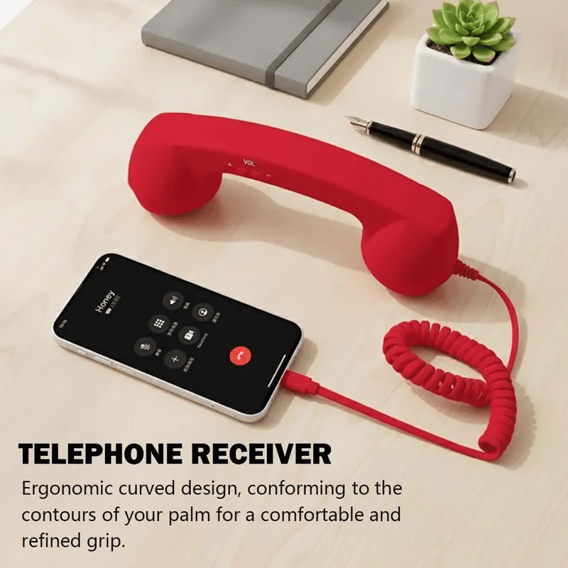 🥳2026 HOT SALE🥳💞50K+ SOLD!📞✨ Christmas Sale – Just £9.99! Retro Phone Handset – Blocks up to 99% of Phone Radiation. Classic Feel, Modern Type-C Connection – Safer Long Calls! 🛡️🎄