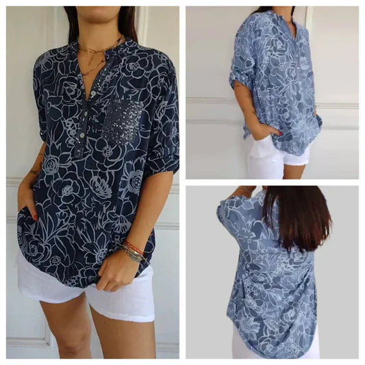 🥳2026 HOT SALE🥳💞50K+ SOLD!👵🌸 50% OFF! Printed Women's Shirts – Floral & geometric prints, soft & breathable. Easy to wear, pairs with anything. Perfect for daily elegance. 🕊️✨