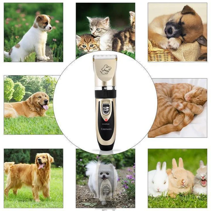 🥳2026 HOT SALE🥳💞50K+ SOLD! 🐾✂️ 50% OFF! Low Noise Pet Hair Clipper Set – cordless, ceramic blades, 4 guard combs. For cats, dogs & horses. Quiet grooming! 🔋💚