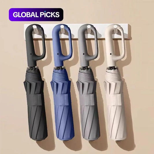 🥳2026 HOT SALE🥳💞50K+ SOLD! ☔💨 50% OFF! Windproof Auto Umbrella – 20 reinforced ribs flex in 50mph gusts without flipping. Teflon-coated fabric sheds rain instantly – built for Glasgow squalls to London drizzles! ✅💪
