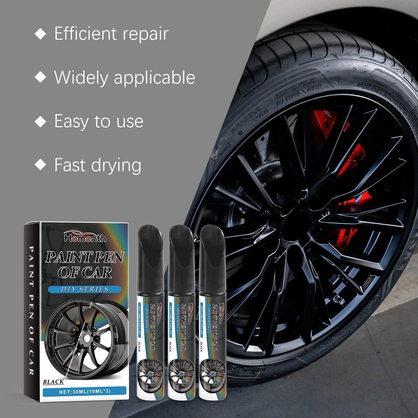 ✨ BUY 2 GET 1 FREE! 🔧 Magic Car Scratch Repair Pen – Permanent & No-Drip Formula – Fix rim scratches in minutes, includes clear coat – perfect for quick DIY fixes 🚗