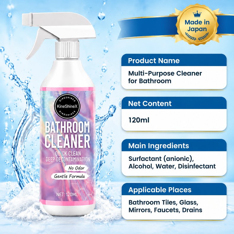 🥳2026 HOT SALE🥳💞50K+ SOLD! 🚿✨ 50% OFF! No-Scrub Bathroom Cleaning Spray – ultra-powerful stain removal in 3 seconds! Multifunctional, effortless clean for tiles, glass & more. 🧼💪