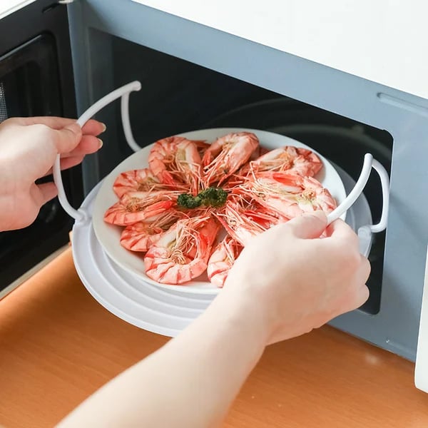 🥳2026 HOT SALE🥳💞50K+ SOLD! ⏱️🔥 50% OFF! Microwave Folding Tray – Create 2 layers, heat 2 dishes at once – save time & energy! Food‑grade silicone, heat‑resistant up to 480°F. From £6.99 – buy more, save more! 🍱✨