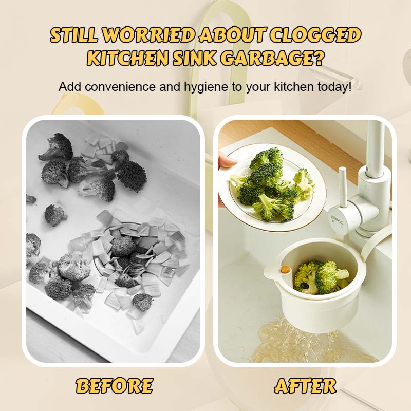 🥳2026 HOT SALE🥳💞50K+ SOLD!🚫💧 Stop Clogged Sinks for Good! Push-to-Empty Food Catcher Basket Half Price🧺✨