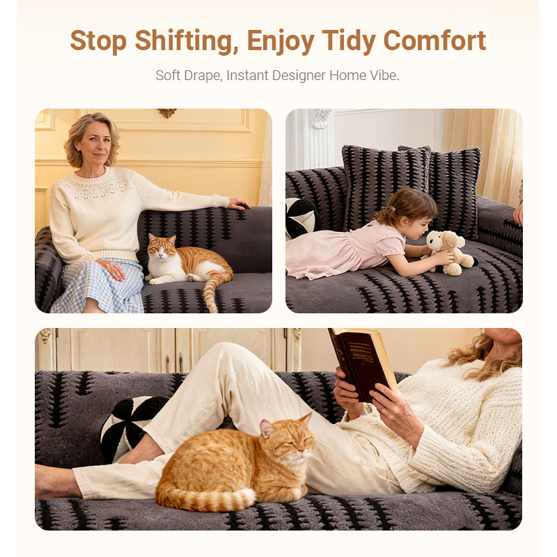 🥳2026 HOT SALE🥳💞50K+ SOLD! 🛋️✨ New Soft Plush Non-Slip Couch Cover – ultra-soft, stays put, protects sofas from spills, pets & daily wear. Cosy comfort all year round! 💖🏠
