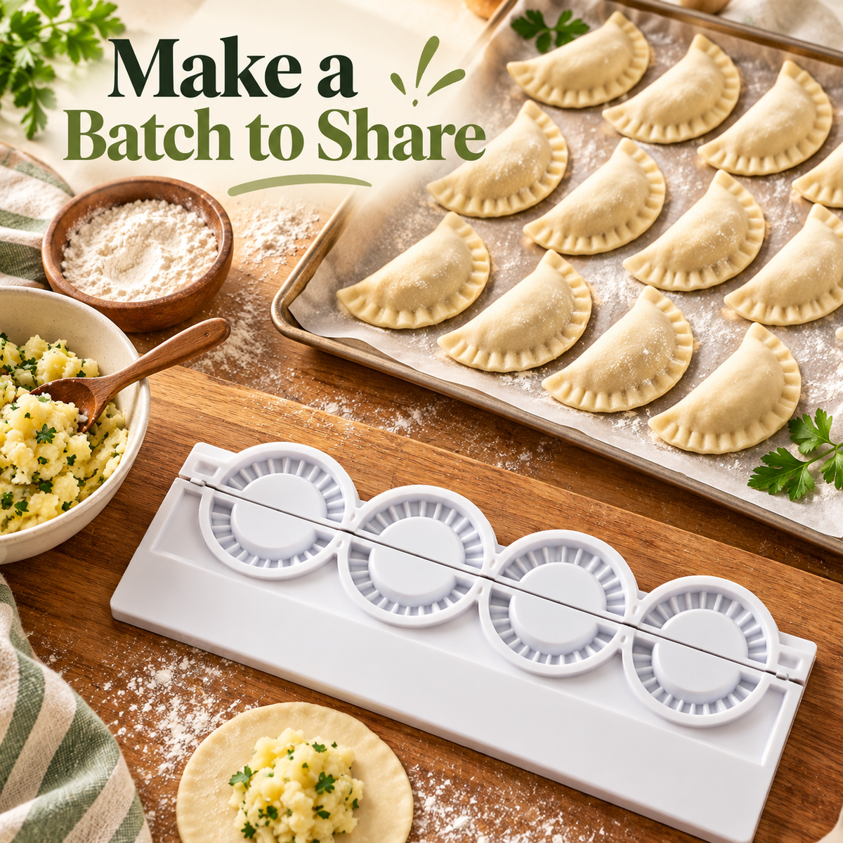 🥳2026 HOT SALE🥳💞50K+ SOLD! 🥟✨ 50% OFF! Dumpling Maker Mold – press & seal perfect dumplings in seconds! No mess, no leaking edges – easy DIY fun for family meals! 🏠💪