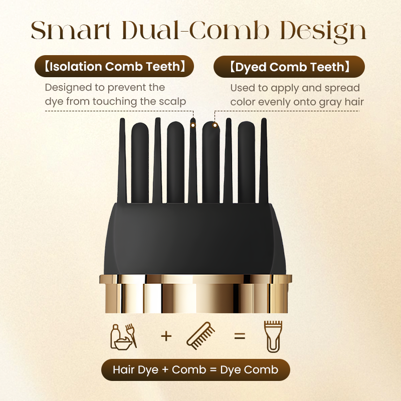 🥳2026 HOT SALE🥳💞50K+ SOLD! ✨2-in-1 Convenient Hair Dye Comb For Gray Hair（50% OFF）
