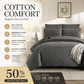🥳2026 HOT SALE🥳💞50K+ SOLD! 🛏️✨ 50% OFF! 100% Cotton Bedding 4-Piece Set – embossed floral pattern, breathable & certified safe. Duvet cover, sheet & 2 pillowcases. Cosy all year round! 🛡️💚