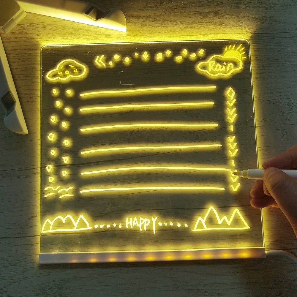 🥳2026 HOT SALE🥳💞50K+ SOLD!🎨✨ BUY 3 GET 10% OFF + FREE SHIPPING! Luminous LED Drawing Board – USB powered, reusable surface, 7 colour markers. Glowing creativity for little artists! 🖍️🌟