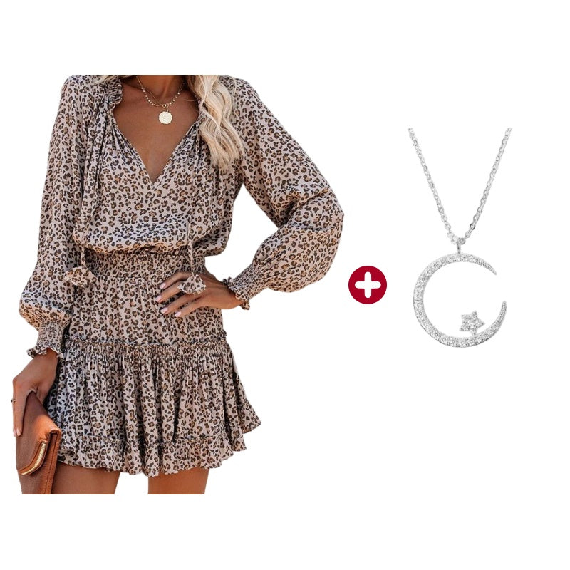 🥳2026 HOT SALE🥳💞50K+ SOLD!🌹👗 50% OFF! V-Neck Ruffle Hem Mini Dress – Soft long sleeves, flattering V-neck. Playful ruffle hem adds charm. Perfect for dinners or date nights. 🕊️✨
