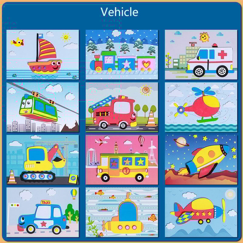 🔄🏠 Reusable Cartoon Adventure! Kids EVA Stickers, Decorate Their World🔥HOT 50% OFF!🎨✨