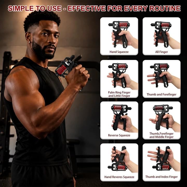 🥳2026 HOT SALE🥳💞50K+ SOLD! 💪✊ 50% OFF! Adjustable Hand Grip Strengthener with Counter – rotary resistance, textured grip. Train fingers & forearms anywhere! 🏋️✅