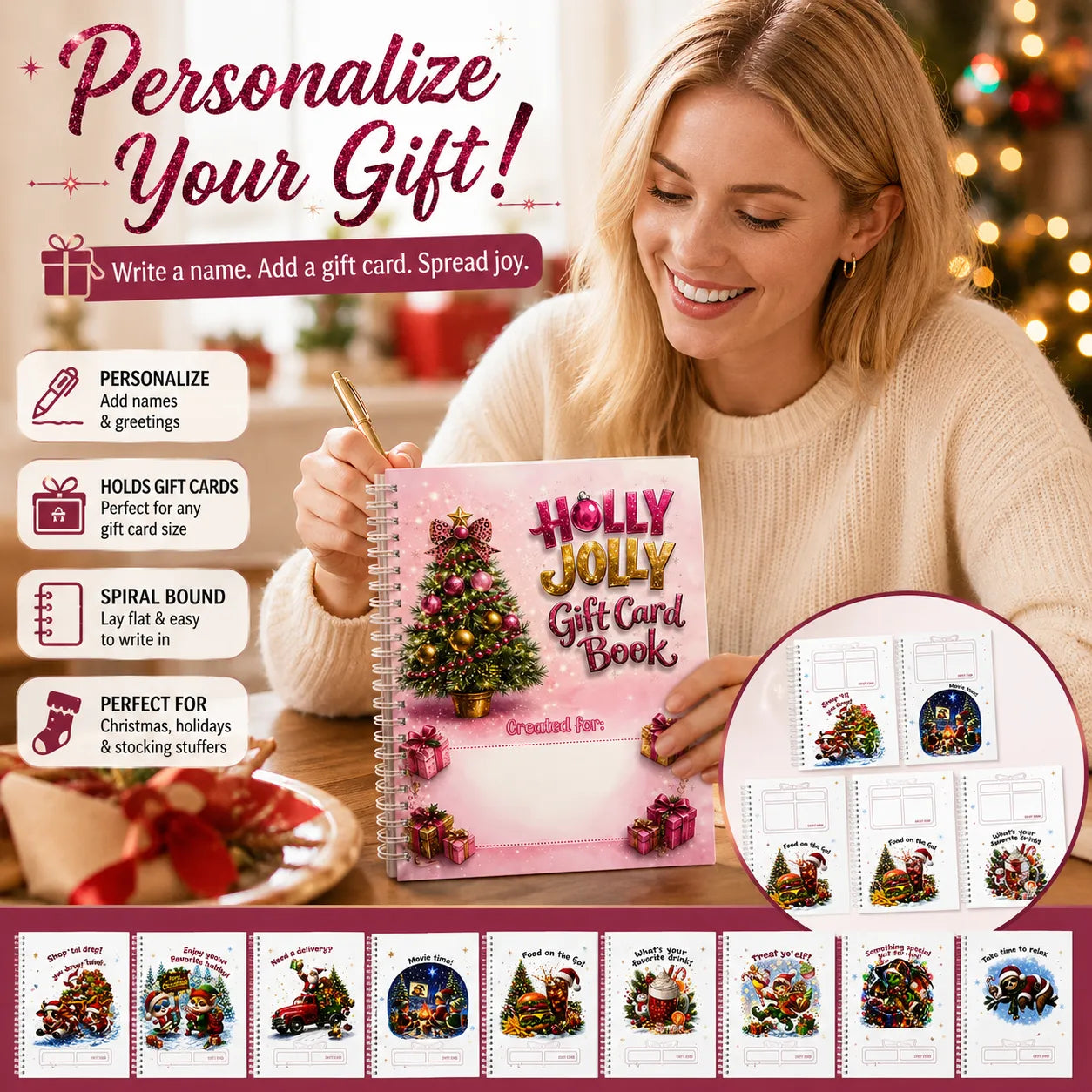 🥳2026 HOT SALE🥳💞50K+ SOLD! 🎅💌 50% OFF! Christmas Gift Card Holder Book – 12 pages of surprises, mix gift cards with photos & heartfelt messages. From £6.99 – a keepsake they’ll treasure! ❤️🎄