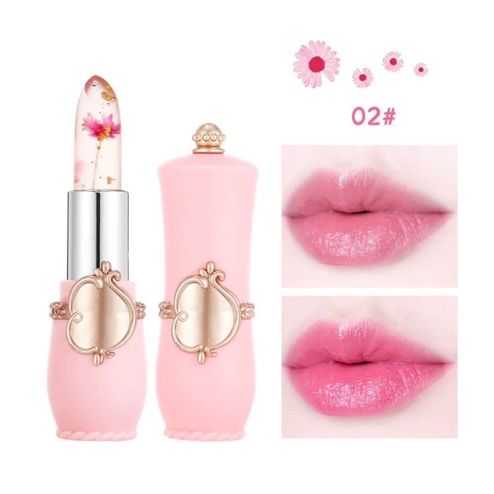 💋Crystal Jelly Flower Color Changing Lipstick💄