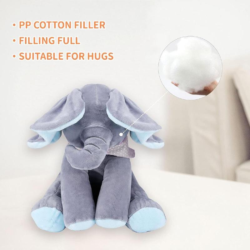 🥳2026 HOT SALE🥳💞50K+ SOLD! 🐘🎶 50% OFF! Peek-A-Boo Singing Elephant Plush – sings, flaps ears & plays peek-a-boo. Soft, safe & interactive for babies & toddlers. Perfect gift! 👶💚