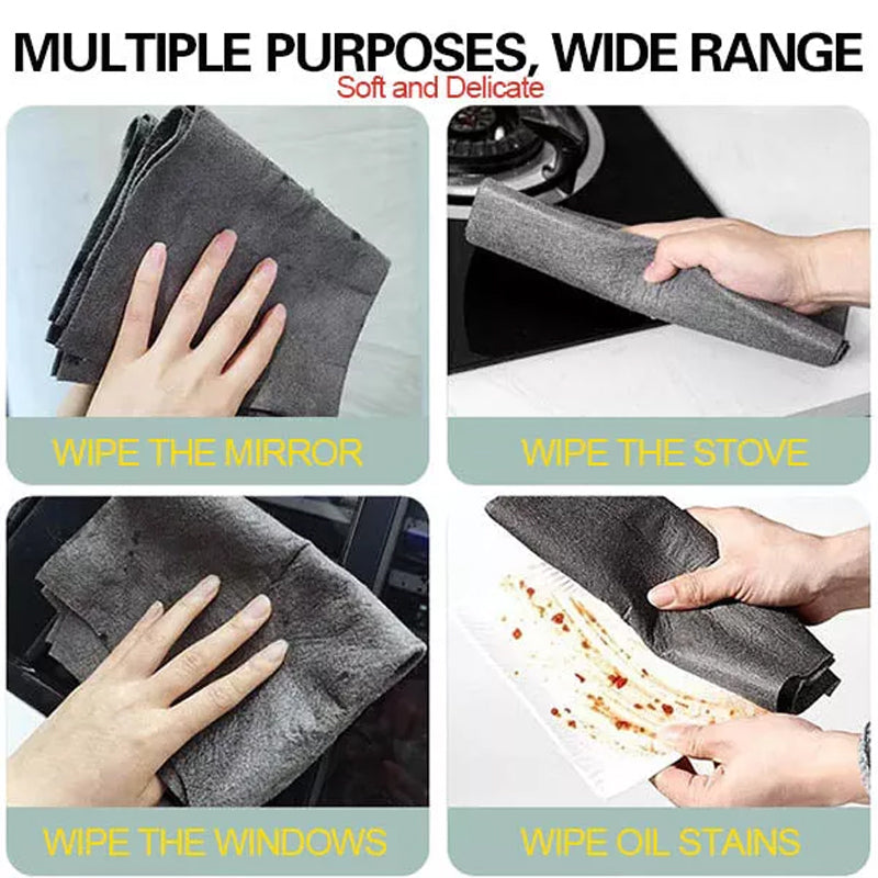 🥳2026 HOT SALE🥳💞50K+ SOLD! 💦🧽 50% OFF! Thickened Magic Cleaning Cloth – no lint, no streaks, no chemicals. Just wet, wipe & reuse. Lasts for years! ✨✅