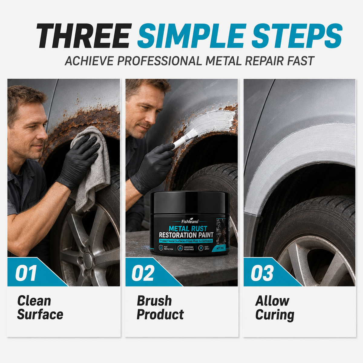 🥳2026 HOT SALE🥳💞50K+ SOLD! ⚫🚗 50% OFF! Black Metal Repair Paste – restores faded black trim, wheels & bumpers. Forms protective coating – no repainting needed. 40ml, easy DIY! 🛡️✨