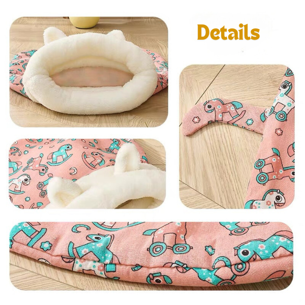 🥳2026 HOT SALE🥳💞50K+ SOLD! 🐾🛏️ 50% OFF! Cozy Pet Nest for Cats & Dogs – ultra-soft plush, 360° warmth, machine washable. A snug winter haven for small pets! 🛡️💚