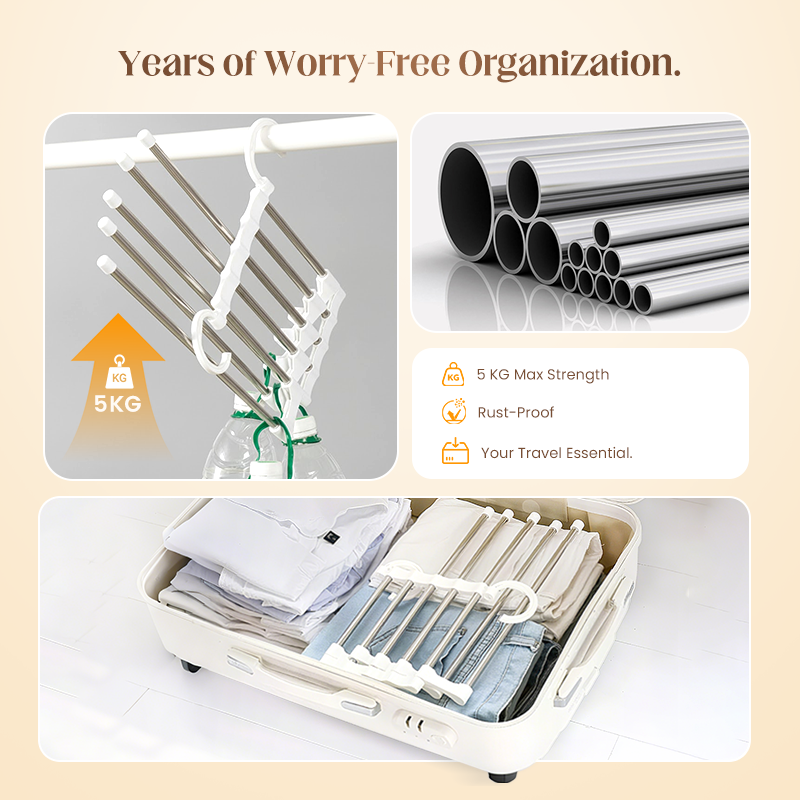 👖 BUY 2 GET 1 FREE! 🗄️ Household Multifunctional Telescopic Pants Storage Rack – Space-Saving, Adjustable Layers & Easy Assembly 🏠✨