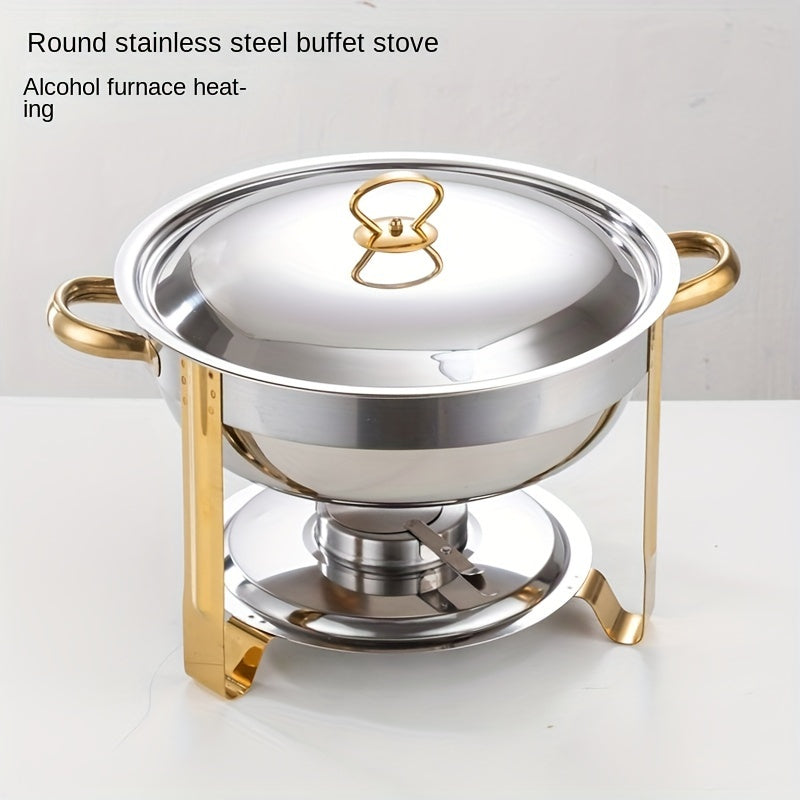 🥳2026 HOT SALE🥳💞50K+ SOLD! 🍽️🔥 50% OFF! Garvee 5QT Stainless Steel Chafing Dish – rust-resistant, gold finish, keeps food warm. Perfect for weddings, parties & buffets! ✨🛡️