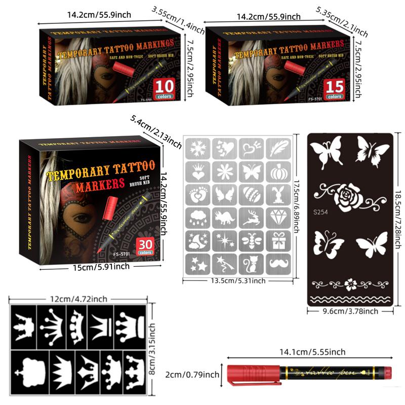 🥳2026 HOT SALE🥳💞50K+ SOLD! 🎨✨ 50% OFF! Temporary Tattoo Markers – 10/15 vivid colours, flexible brush tip, waterproof & non-toxic. Perfect for Halloween & face art! 🎃💚