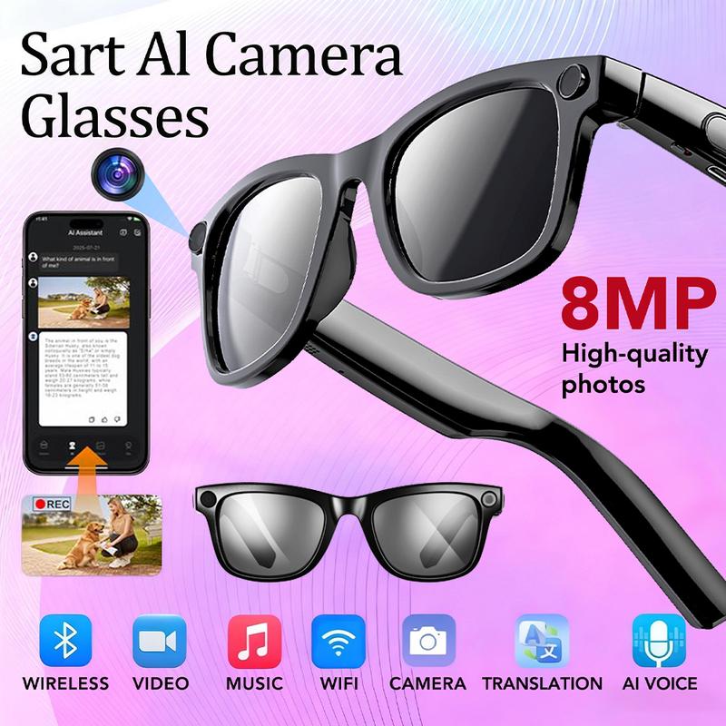 🥳2026 HOT SALE🥳💞50K+ SOLD!👓✨ 50% OFF! AI Smart Glasses with ChatGPT – Real‑time translation in 160+ languages, 8MP camera & 4K video. Bluetooth 5.4, HiFi audio – your personal AI assistant for travel & daily life! 🗣️🌍