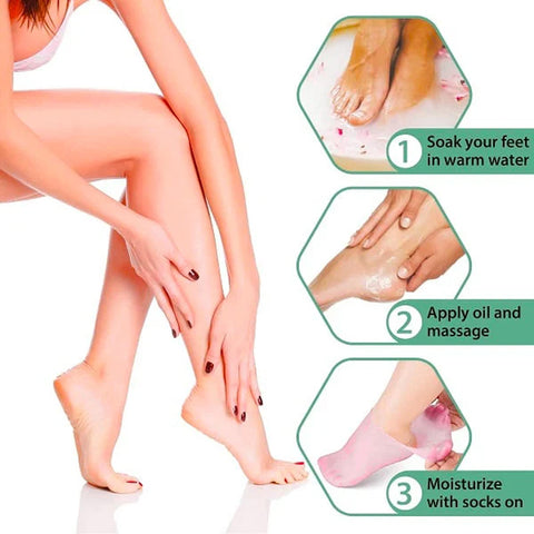 🥳2026 HOT SALE🥳💞50K+ SOLD!🦶✨ 50% OFF! Moisturizing Foot Mask Socks – Silicone gel locks in moisture, releases plant oils. Softens cracks & rough skin – wear with shoes for all‑day care! 🌿🧦