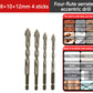 🥳2026 HOT SALE🥳💞50K+ SOLD!🔥🪚 50% OFF! 4‑Flute Serrated Eccentric Drill Bit Kit – 4 cutting edges, titanium‑coated, fast chip removal. Drills tile, wood, metal & concrete. A must‑have for DIYers! ⚡✨