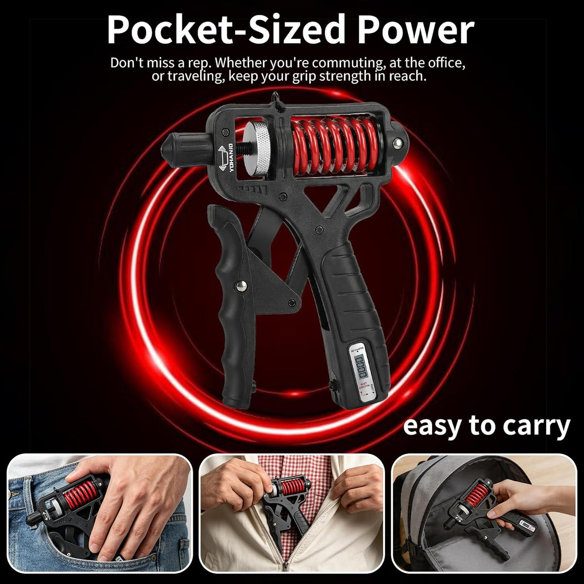 🥳2026 HOT SALE🥳💞50K+ SOLD! 💪✊ 50% OFF! Adjustable Hand Grip Strengthener with Counter – rotary resistance, textured grip. Train fingers & forearms anywhere! 🏋️✅