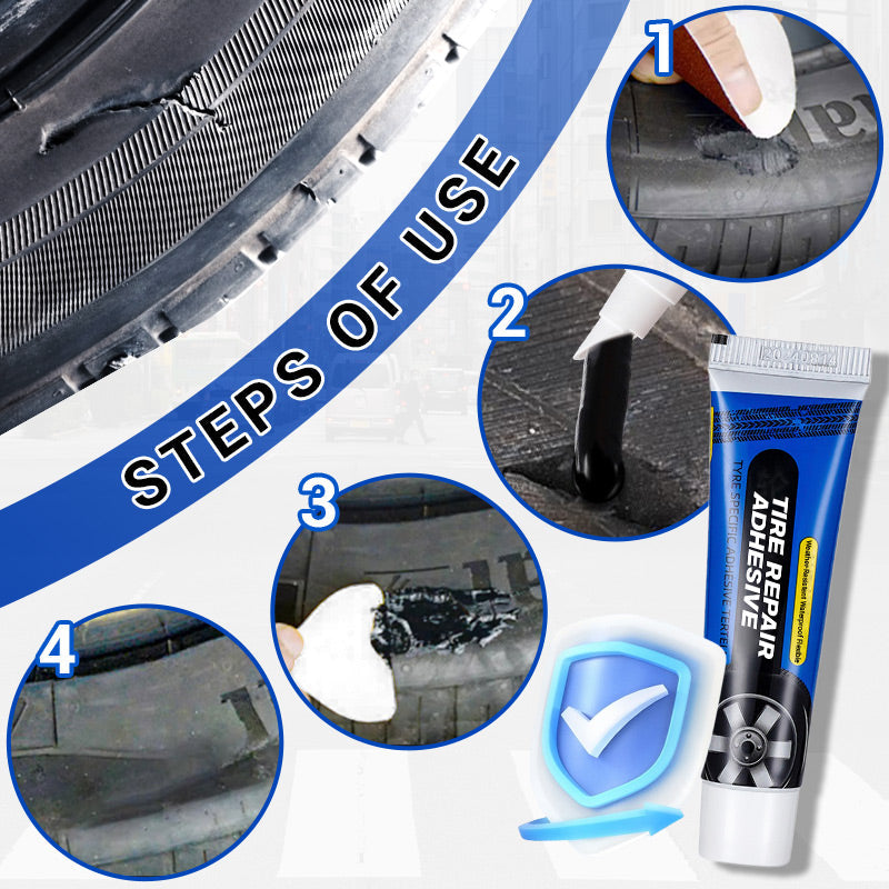 🥳2026 HOT SALE🥳💞50K+ SOLD! ✨🔧 BUY 1 GET 1 FREE! Weather‑Resistant Waterproof Flexible Tire Repair Adhesive – Strong bond, flexible & durable. For cars, bikes & more – reliable in rain or heat! 🚗💪