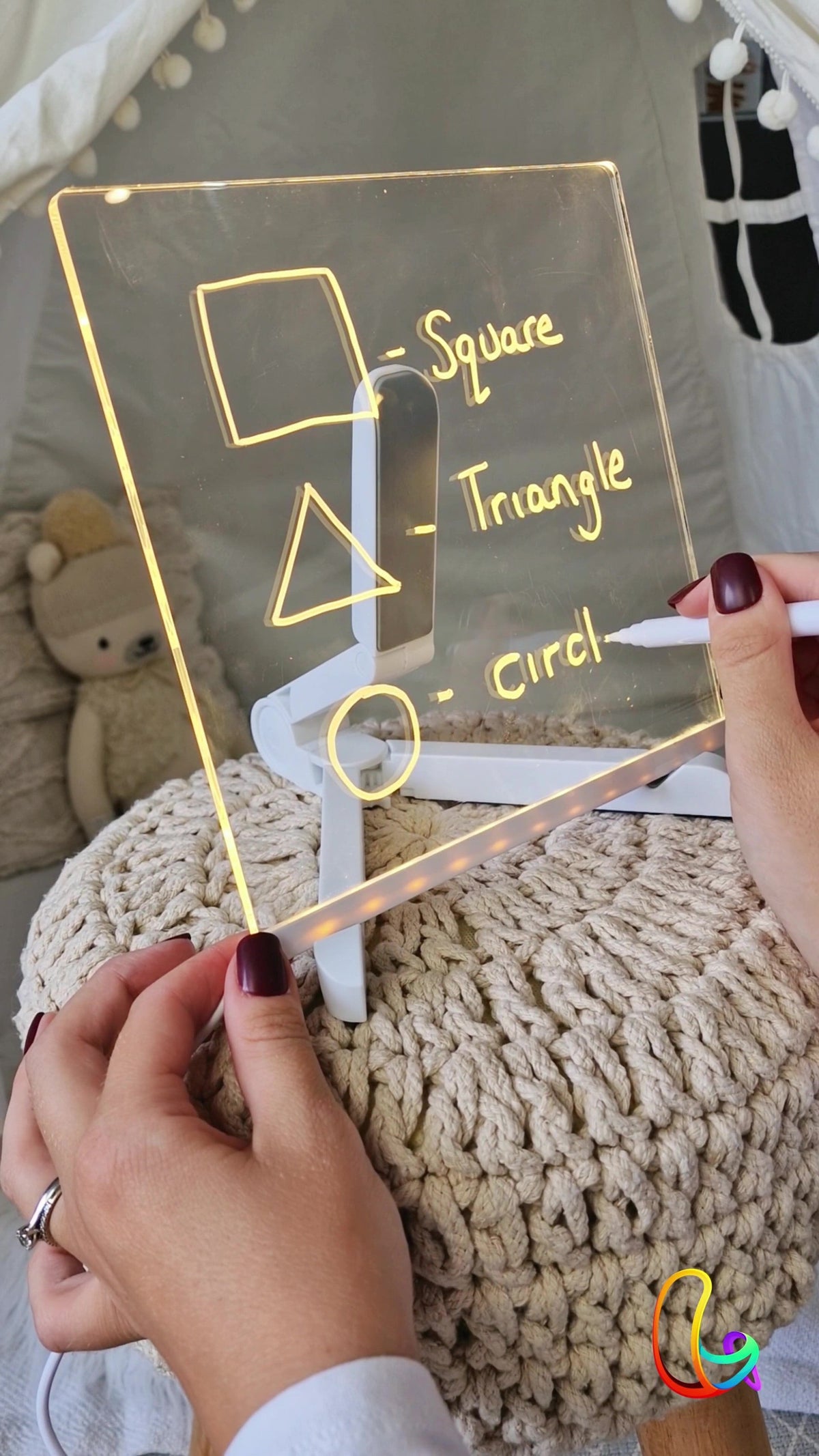 🥳2026 HOT SALE🥳💞50K+ SOLD! 🎨✨ LED Luminous Drawing Board – write, draw & wipe clean. Buy 1 Get 7 Colour Pens + Foldable Stand FREE! Safe, USB rechargeable & fun for kids! 🎁💚