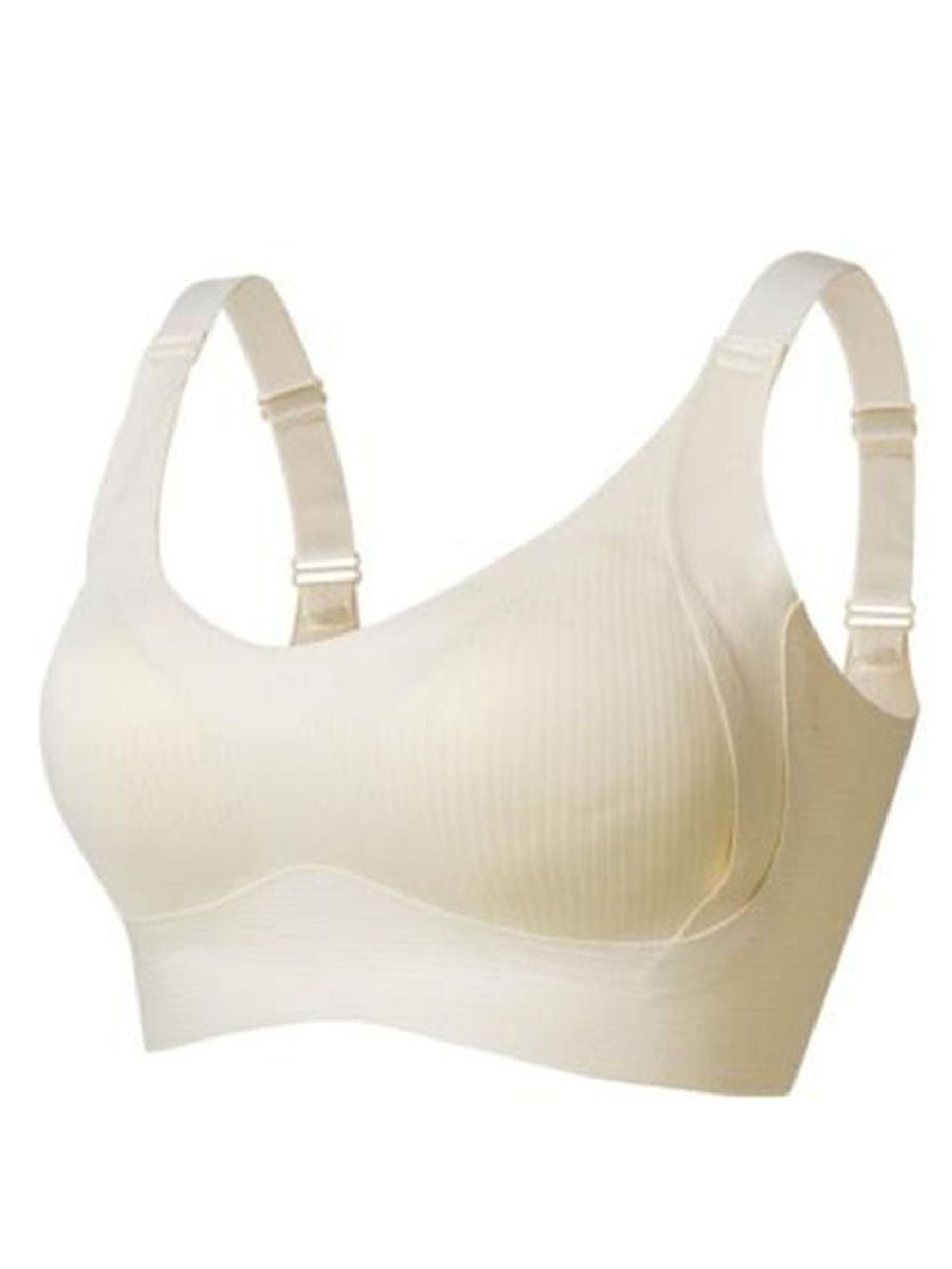 🥳2026 HOT SALE🥳💞50K+ SOLD!💖🌸 50% OFF! Subtle Striped Seamless Bra – Pushes back fat, natural lift. Breathable & moisture‑wicking. Feels like a hug! 👙💪