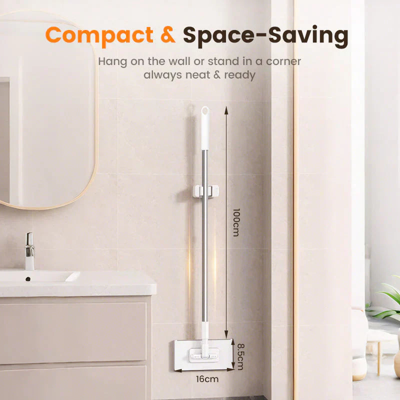 🔥2026 Hot Sale 50% OFF🔥Flat Mop with Stainless Steel Handle, come with Reusable Washable Mop Cloths🏆