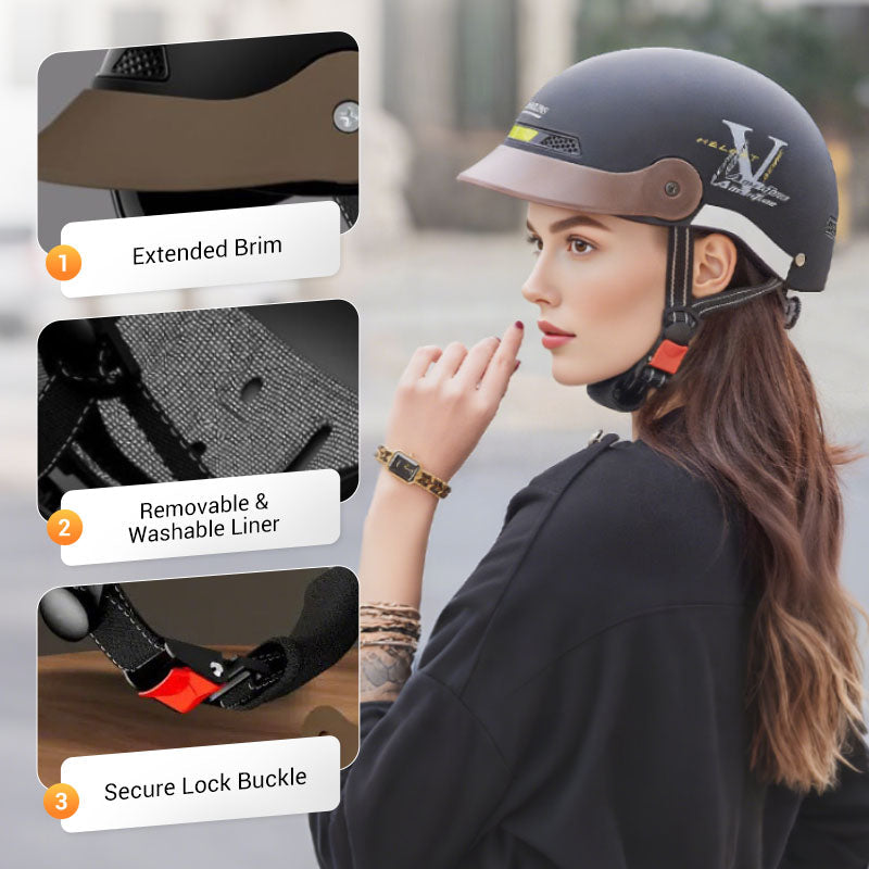 🥳2026 HOT SALE🥳💞50K+ SOLD!🏍️🌬️ 50% OFF! Breathable Lightweight Helmet – Crash-resistant shell, airflow design. Stays cool & secure. Ideal for senior riders. 👴✅