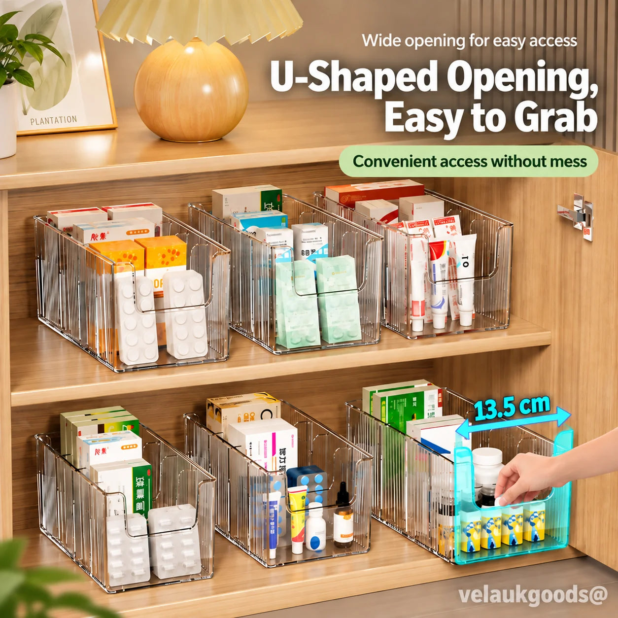 🥳2026 HOT SALE🥳💞50K+ SOLD! 💊🗄️ 50% OFF! Transparent Extendable Storage Organiser – adjustable 24.5–43cm, clear PET walls let you see every item at a glance. Perfect for medicines, supplements & toiletries – no more rummaging! 🏠✨