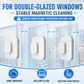🥳2026 HOT SALE🥳💞50K+ SOLD! ⚡ 50% OFF! 6‑in‑1 Magnetic Glass Cleaner – 30% wider cleaning area, perfect for high‑rise windows. Dual pads + squeegee – flawless results from the first pass! 🧊🌀