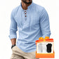 🥳2026 HOT SALE🥳💞50K+ SOLD!👔🧥 50% OFF! Men's Casual Lace-Up Shirt – Smart in seconds! No-tie modern collar, soft breathable cotton. Effortless style for coffee dates or Sunday roasts. ☕👴