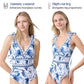 🥳2026 HOT SALE🥳💞50K+ SOLD!👵🌊Limited time clearance price - V-Neck Lace Up One Piece Swimsuit with Skirt – Feel confident at the beach! Built-in skirt offers gentle coverage. Lace-up neck, adjustable fit. Quick-dry fabric, comfy all day. 🏖️🌸