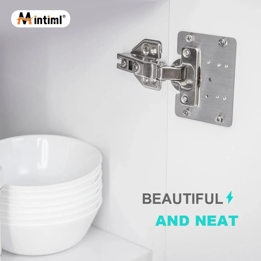 🥳2026 HOT SALE🥳💞50K+ SOLD! 🔧🚪 Hinge Repair Plate – fixes loose, broken cabinet hinges fast. Stainless steel plate reinforces stress points – no more sagging doors! Easy DIY install, includes screws. 💪✅