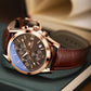 🥳2026 HOT SALE🥳💞50K+ SOLD!⌚💼 50% OFF! OLEVS Chronograph Watch – Triple‑eye, six‑hand. Genuine leather, casual elegance. Precise & reliable. 🕰️✨