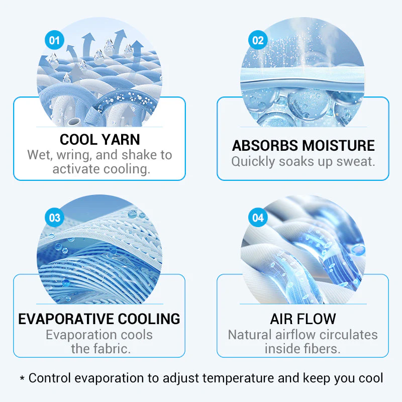 🥳2026 HOT SALE🥳💞50K+ SOLD!❄️⛲Buy One, Get One Free! Cooling Towel – Just snap & go. Soft, breathable & reusable. Stay cool anywhere – gym, walk, or beach. 🏖️✨