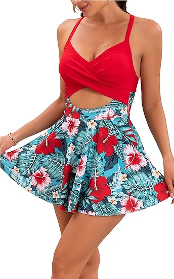 🥳2026 HOT SALE🥳💞50K+ SOLD!🏖️🌊 50% OFF! Cutout One Piece with Skirt – Feel confident by the water! Supportive fit, flattering skirt. Stylish cutout detail. Move freely, look fabulous on your holiday. ☀️🩱