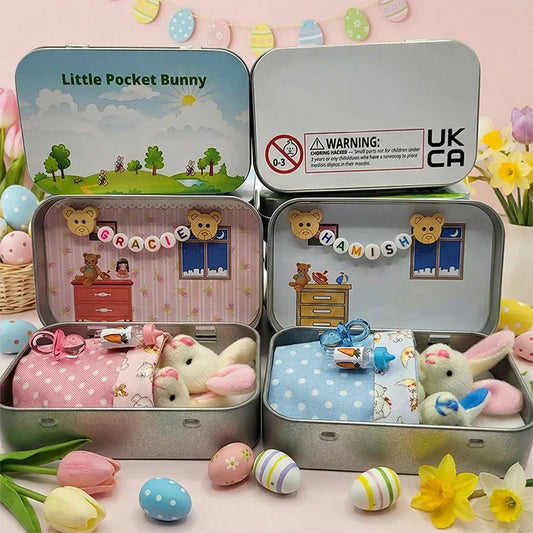 🥳2026 HOT SALE🥳💞50K+ SOLD!🥚💝 50% OFF! Tiny Plush Bunny Tin – Pocket-sized cuteness for Easter. Collectible mummy bunny in a keepsake tin. Great for egg hunts or gifts. 🐇🎀