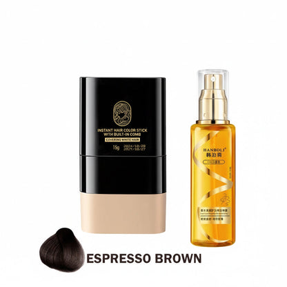 💇‍♀️ BUY 2 GET 1 FREE! ✨ Instant Hair Color Stick – Built-In Comb, Covers Gray Hair & Gentle Formula 🎨📦