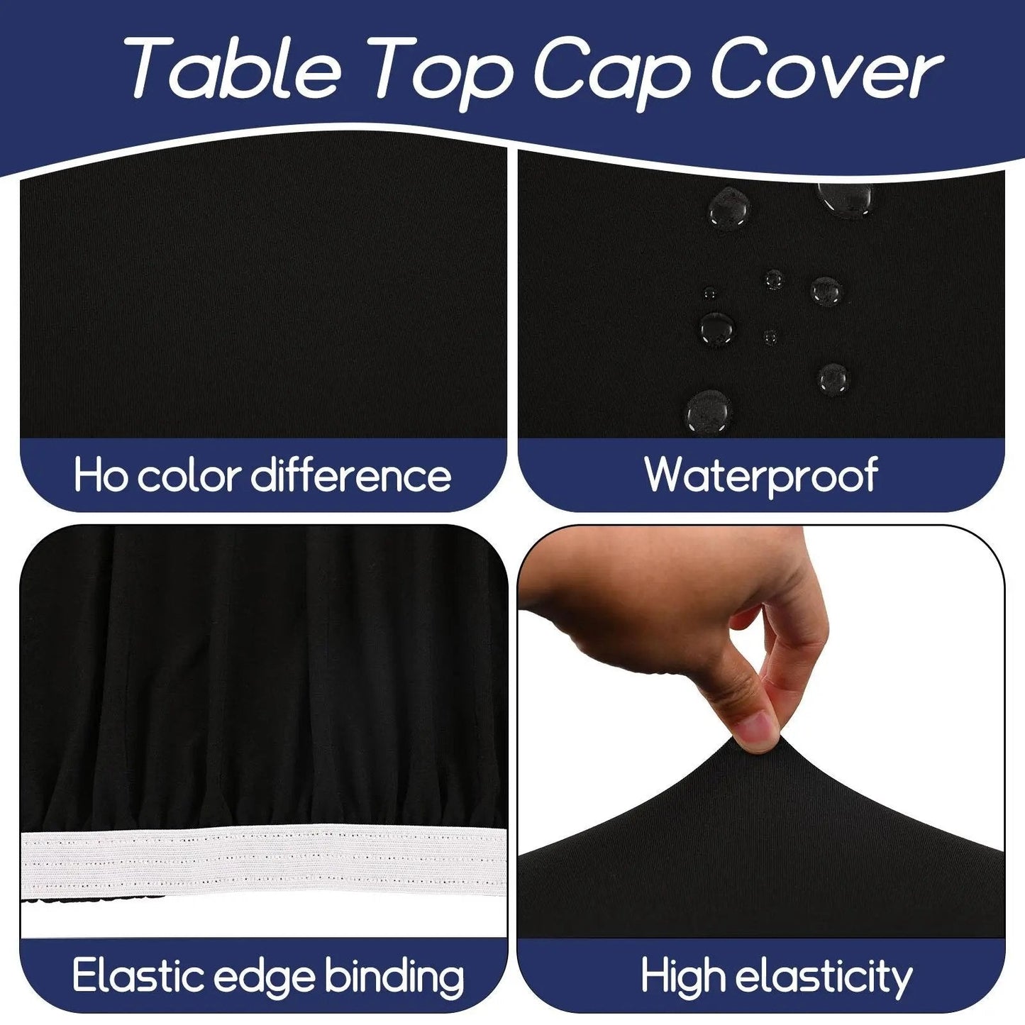 🥳2026 HOT SALE🥳💞50K+ SOLD! 🏠✨ 50% OFF! Stretch Fabric Table Cover – Snug fit, no slipping, no wrinkles. Elastic edges hug your table – stays put indoors & outdoors. Waterproof & washable! 🍽️💪