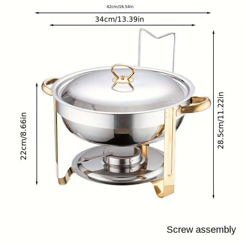🥳2026 HOT SALE🥳💞50K+ SOLD! 🍽️🔥 50% OFF! Garvee 5QT Stainless Steel Chafing Dish – rust-resistant, gold finish, keeps food warm. Perfect for weddings, parties & buffets! ✨🛡️