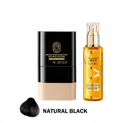 💇‍♀️ BUY 2 GET 1 FREE! ✨ Instant Hair Color Stick – Built-In Comb, Covers Gray Hair & Gentle Formula 🎨📦