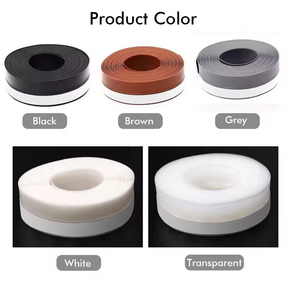 🥳2026 HOT SALE🥳💞50K+ SOLD!🏠✨ 50% OFF! Home Door Sealing Strip – Blocks noise, dust, insects & drafts. 5m flexible silicone, 5 colours – strong adhesive, no residue. A quieter, cosier home! 🛡️💚